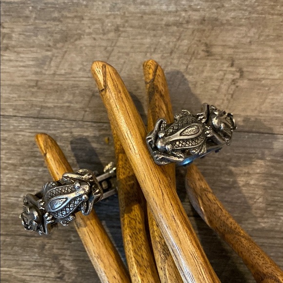 Vintage Southwestern Silver Tone Statement Bracelet Boho Western Fall Layering - Picture 6 of 6